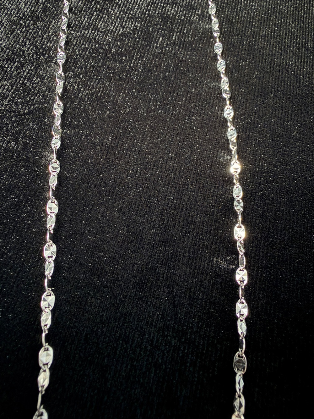 925 Italy Sterling Silver Stamped Twisted Mirror 22in 2MM Necklace Lobster Clasp